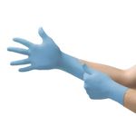 Ansell Microflex 82-134 Disposable Gloves In Nitrile,Latex And Powder-Free,Food Certified,Chemical Mechanical Protection,Multipurpose Professional Gloves,Blue,Size L (100 Gloves),100 Pieces)