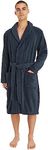 Tommy Hilfiger Men Bathrobe Cotton, Blue (Navy Blazer), L