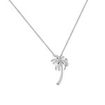 LQRI Tropical Beach Jewelry CZ Palm Tree Pendant Necklace Hawaii Bridal Beach Wedding Jewelry Bridesmaid Gifts (necklace)