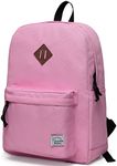 VASCHY School Backpack, Lightweight Water Repellent Backpack Men School Bag Women Children Boy Leisure for Girl School High School Teenagers College Business Travel, Pink, M, Backpacks Handbags