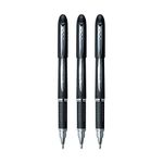 uni-ball Jetstream SX-210 1.0mm Roller Ball Pen | Extremely Quick Drying Ink | Waterproof Pigment Ink | Smooth Long Lasting Smudge Free Ink | School and Office stationery | Black Ink, Pack of 3