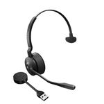 Jabra Engage 55 Mono Wireless Headset with Link 400 USB-A DECT Adapter - Noise-Cancelling Microphone, Extensive Range, Hearing Protection - MS Teams certified, works with all other platforms - Black