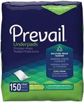 Prevail Incontinence Underpads, Unisex Disposable Underpads for Men & Women, Fluff Absorbent, 23" X 36", 150 Count (6 Packs of 25)