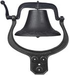 Vintage Cast Iron Dinner Bell Outdoor, Outside Hanging Decor Yard Bell, Farm Dinner Bell Large Antique Vintage Farmhouse Gate Bell for Outdoor Garden Patio Church School Farm Christmas