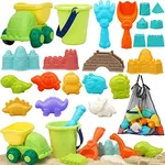 TOY Life Beach Toys for Toddler 1-3 Sand Toys for Kids Beach Toys for Kids Ages 4-8 with Bucket Dino Sand Castle Molds Sandbox Toys Ages 8-12 Sand Toys for Toddlers Age 2-4