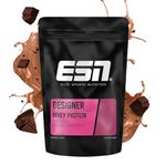 ESN Designer Whey Protein Powder, Chocolate, 1000 g, 2.2 lbs, 33 Servings - Muscle Building and Recovery Powder Made in Germany, Laboratory Tested