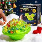 Marble Balance Board Game with 60 Glass Marbles & Storage Base - Fun Family Board Game for Kids & Adults, Party Game for 1-4 Players | Educational STEM Toy & Birthday for Kids Ages 8-12