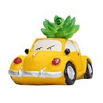 Wonderland Car Succulent Planter Flower Pots Succulent Plants Containers (Yellow), 1 Piece