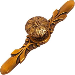 MAYDOK Gold Knobs for Cabinet 8 Pack with Back Plates Antique Brass Color Retro Style Vintage Knobs for Drawer and Dresser Brushed Pulls Handles Hardware