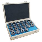 KATSU ER40 Spring Collet Set 22 Pieces 4-25mm Gripping Range Precision Router Collet Chuck for CNC Workholding Engraving Machine and Milling Lathe Tool 11028301