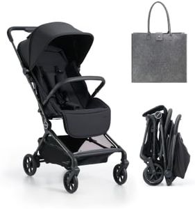 Momcozy Tuckgo Lightweight Stroller with Carbon Fiber Frame, Carry-On Compact Travel Stroller for Airplane with One-Hand Fold, Reclining Seat, Suspension Wheels for Infants and Toddlers from 6 Months