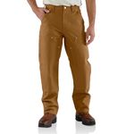 Carhartt Men's B01 Loose Fit Firm Duck Double-Front Utility Work Pant, Carhartt Brown, 36W x 32L