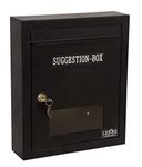 Lepose Letter Box for Home, Wall Mount Stand, Metal Wall Mount Shelf, Letter Box, Mail Box, Outdoor Mailboxes, Home Decor Items (Suggestion Box Black)