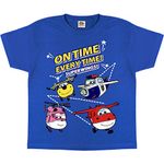 Super Wings On Time Every Time T-Shirt, Kids, 1-8 Years, Blue, Official Merchandise