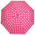 Drizzles Ladies Supermini Fashion Umbrella Pink White Spot