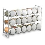 Polder 18-Jar Compact Spice Rack, Silver, 1 - Pack