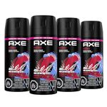 Axe Deodorant Body Spray Essence Patchouli and Pimento Aluminum-free 48H High Definition Scent 113g (Pack of 4)