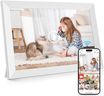 GGUA 10.1 Inch WiFi Digital Photo Frame Built in 64GB Memory, 1280x800 IPS LCD Touchscreen, Auto-Rotate and Audio, Quick and Easy Share Photos or Videos via the Frameo App, the Best Choice for Gifting