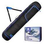 Froskey Snowboard Bag Fits for 165cm Snowboard or 2-Piece Skis, 12mm Padded Snowboard Bag for Air Travel, Waterproof Snowboard Travel Bags for Flying