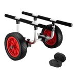 Aluminium Transport Trolley for Kayaks, Canoes max. 90kg with ⌀ 31cm PU Wheels & adjustable Width
