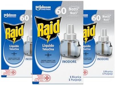 Raid Liquido Elettrico tripla ricarica, Inodore, efficace contro Zanzare Tigre e Zanzare Comuni 60 Notti, 3 Confezioni da 36 ml