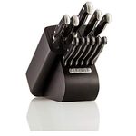 Sabatier EdgeKeeper Pro 12-Piece Forged Triple Rivet Knife Block Set, Black