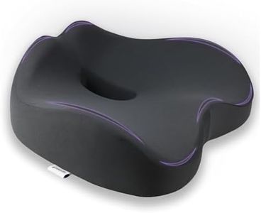 Newsty Pressure Relief Seat Cushion for Long Sitting Hours on Office, Home Chair, Car Memory Foam Office Chair Cushion for Back, Coccyx, Tailbone Pain Relief（Grey）