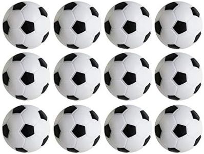 Table Soccer Foosballs Replacements Mini Black and White Soccer Balls - Set of 12