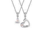 Luluadorn Rose Gold Heart Love Niece Auntie Charms Necklaces for Aunt Pendant Jewelry