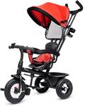 R for Rabbit Tiny Toes Sportz Kids Baby Cycle Tricycle for Kids for 1.5 yrs to 2,3,4,5 Years with Rubber Wheels,Canopy, Parental Control Handle and Storage Basket