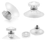 Herefun Suction Cup - 20 Packs 45mm Clear Plastic Sucker Pads Without Hooks, PVC Plastic Suction Cup/Suckers Pads, Extra Strong Adhesive Suction Holder (Suction Cup-A)