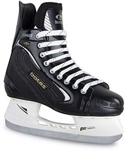 Botas - DRAFT 281 - Men's Ice Hockey Skates | Made in Europe (Czech Republic) UPGRADED Blades: GRAF COBRA 2000 | Color: Black, Size Adult 15