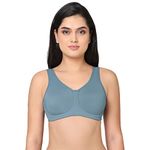 Wacoal Women’s Simone Sport |Non-Padded|Wired |Full Cup|High Intensity | Full Coverage|Sports Bra - Blue(34C)