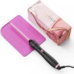 LANDOT Small Pencil Curling Wand Iron: 9mm Clip Free Hair Curler - Professional 3/8 Inch Curling Wand for Tight Curls - Includes Heat Resistant Silicone Mat & Glove