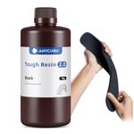 ANYCUBIC Tough Resin 2.0, 3D Printer Resin with Improved Toughness, Strong Elongation and High Flexibility, 3D Resin for 4k/6k/8k/12K/14K LCD/DLP/SLA Resin 3D Printer, Black 1kg