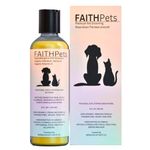 FaithPets Hypoallergenic Premium Pet Shampoo - Organic Oatmeal, Organic Honey & Organic Vitamin E - Ideal for Dry & Sensitive Skin for Odor Elimination, Gently Nourishes & Moisturizes Coat 8oz