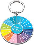 Funny Food Decision Maker Game Gift Game Wheel for Women Men Son Daughter Brother Friend What to Eat Foodie Pin Christmas Stocking Stuffers Valentines Birthday Gift Coworker Colleague Interactive Pin, Medium, Stainless Steel