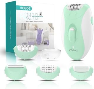 VOGOE Epilator for Women, 4-in-1 Epilators Hair Removal with 2 Speeds, Rechargeable & Cordless Razor Epilator, 21 Tweezers Covered, Electric Hair Remover for Face Legs Arms Armpit Bikini, Green