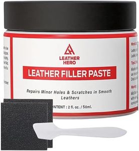Leather Filler for Filling or Repairing Holes, Tears, Cracks, Scratches, for Leather Car Seats, Furniture, Shoes- Flexible with Applicator(50mL)