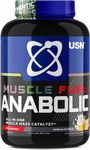 USN Muscle Fuel Anabolic All-In-One Muscle Mass Gainer, Vanilla Flavour - 2kg, Anabolic Creatine Amino BCAA Powder, 54g Protein Powder, 5g Creatine Powder, Muscle Growth Post Workout Energy Drink Mix