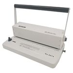 Momad Spiral Binding Machine, 40 Hole Punch, 15 Sheet Capacity, Micro-Flex MFH1020 10" Stapler, Black