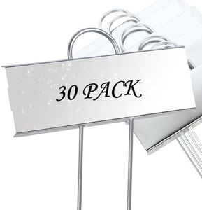 FORUP Metal Plant Labels, 30 Pack Garden Label Markers, Weatherproof Garden Stake Tags, Reusable Planting Gardening Markers, Silver