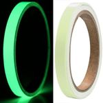 ZJCANGLIU 10mm x 5m Glow in the Dark Tape,Luminous Tape,Glow Tape,Self-Luminous Strip,Warning Tape for Stairs Stage,Waterproof and slip-resistant(Green Light)
