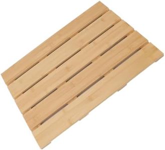 Bamboo Bath Mat for Bathroom, Non Slip Wooden Floor Mat for Shower, Sauna Spa Steps Decor, Multifunctional Bamboo Mat for Kitchen Entrance Toilet, Easy to Clean