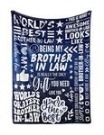 Huglanket Brother in Law Gifts, Funny Flannel Blanket Throws for Brother-in-Law Adult from Brother, Sister in Law, Perfect for Birthday, Christmas (50"x 65") - Being My Brother-in-Law