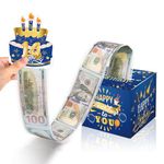 Happy Birthday Surprise Money Box for Cash Gift Pull, Funny Birthday Money Holder for Cash with Pull Out DIY Card Box for Parents, Loved Ones, Kids and Friends(Birthday Blue)