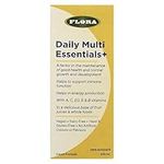 Flora Daily Multi Essentials+, Liquid Multivitamin Formula for Easy Absorption, 13 Essential Vitamins & Minerals, 226 mL Liquid Glass Bottle