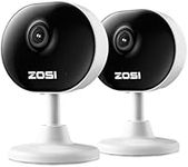 ZOSI WiFi Indoor Camera,1080P Home Security Baby Monitor/Pet Camera with App, 2 Way Audio, Day and Night Video, Alexa enabled, Human/Motion Detection, 2x CCTV Dome Camera