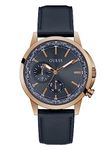 GUESS Men Analog Quartz Watch with Leather Strap GW0540G2