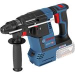 Bosch Professional 18V System Cordless Rotary Hammer GBH 18V-26 (SDS Plus, incl. Aux. Handle, Machine Cloth, Depth Stop 210mm, without battery/charger)